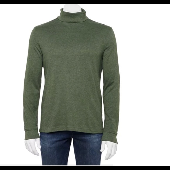 Croft Barrow Easy Care Green Turtleneck 